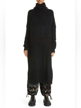 TAO COMME DES GARCONS Aran Knit Long Sleeve Wool Turtleneck Sweater Org S $1,420